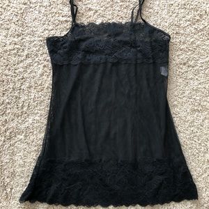 Fredericks of Hollywood black nightie dress Large